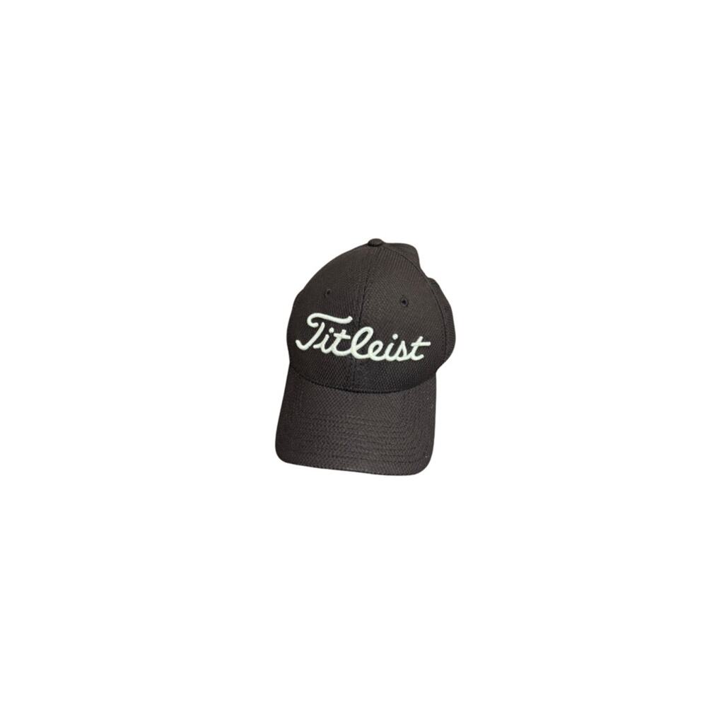 Titleist Black Golf Cap with White Script Logo